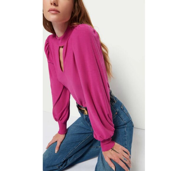 Nation Los Angeles | Shelby Long Sleeve In Miss Magenta - Picture 3 of 11